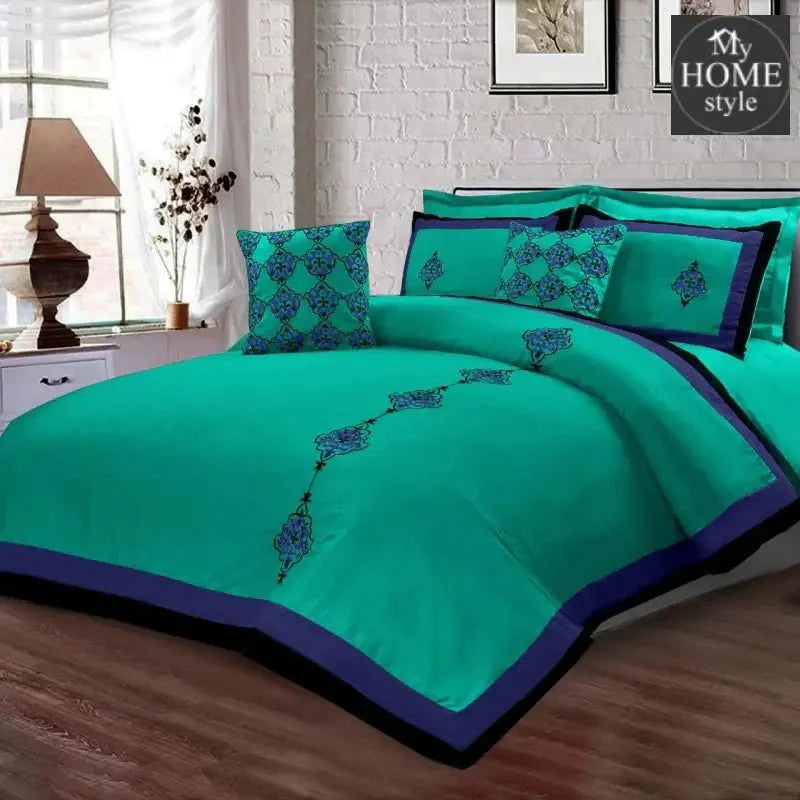 8 Pc's Luxury Embroidered Duvet Creative Design - SC
