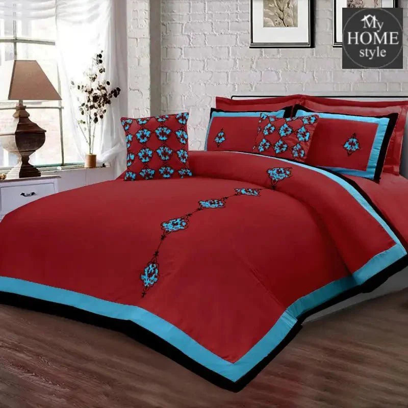 8 Pc's Luxury Embroidered Duvet Creative Design - SC