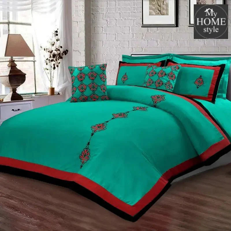 8 Pc's Luxury Embroidered Duvet Creative Design - SC