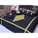 8 PCS Luxury Embroidered Duvet Set Black