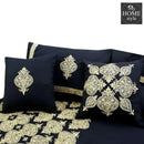 8 PCS Luxury Embroidered Duvet Set Black