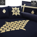 8 PCS Luxury Embroidered Duvet Set Black