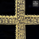 8 PCS Luxury Embroidered Duvet Set Black