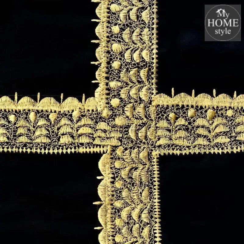 8 PCS Luxury Embroidered Duvet Set Black