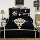 8 PCS Luxury Embroidered Duvet Set Black