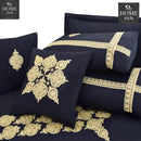 8 PCS Luxury Embroidered Duvet Set Black