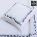 8 PCS LUXURY EMBROIDERED DUVET SET WHITE LED
