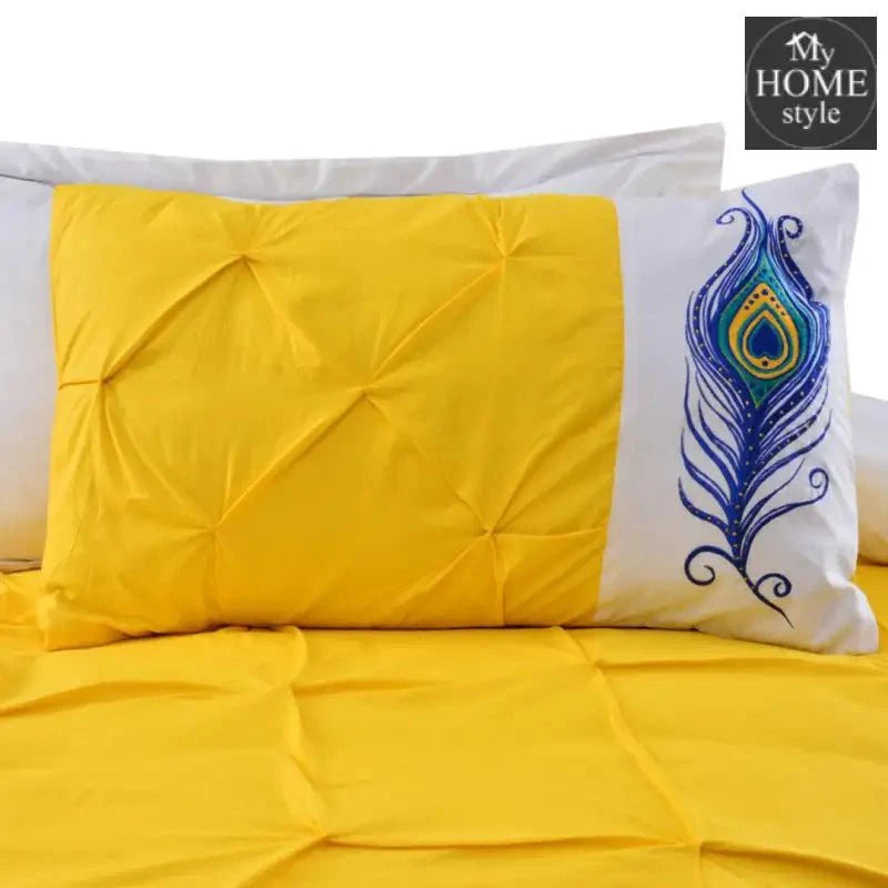 8 PCS Peacock Feather Embroidered Duvet Set 02