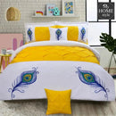 8 PCS Peacock Feather Embroidered Duvet Set 02