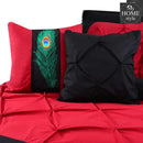 8 PCS Peacock Feather Embroidered Duvet Set