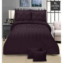 8 PC's Pintuck & Cross Pleated Duvet Set SC