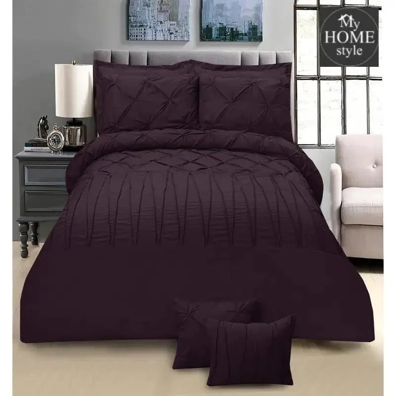 8 PC's Pintuck & Cross Pleated Duvet Set SC
