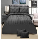 8 PC's Pintuck & Cross Pleated Duvet Set SC