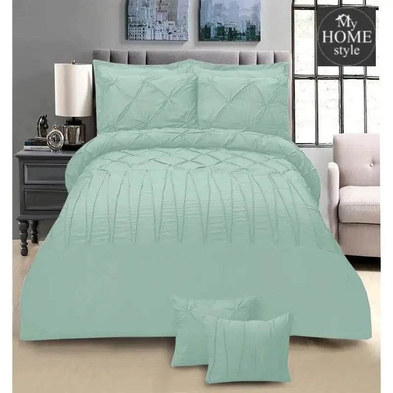 8 PC's Pintuck & Cross Pleated Duvet Set SC