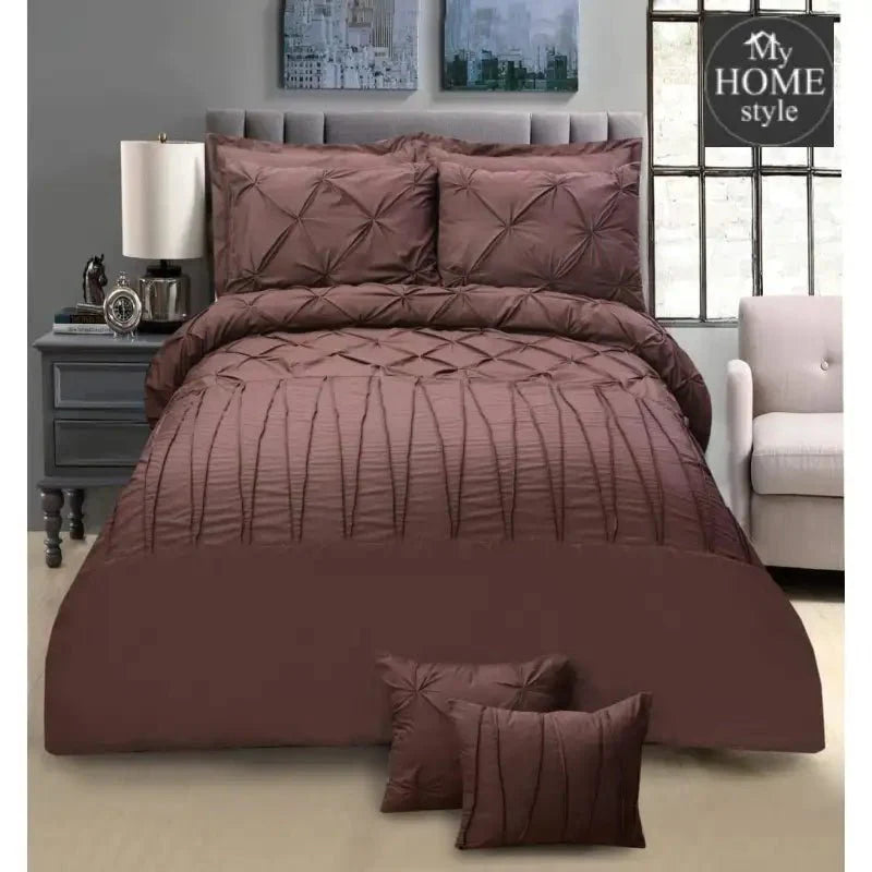 8 PC's Pintuck & Cross Pleated Duvet Set SC