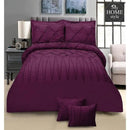 8 PC's Pintuck & Cross Pleated Duvet Set SC