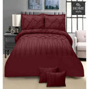 8 PC's Pintuck & Cross Pleated Duvet Set SC