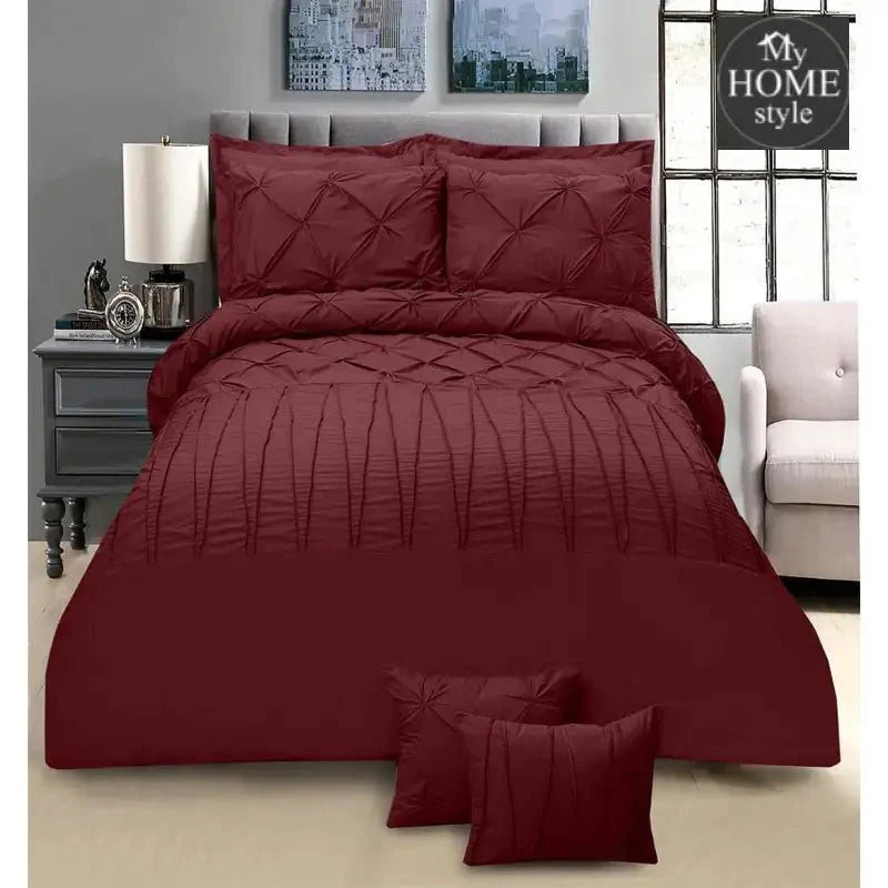 8 PC's Pintuck & Cross Pleated Duvet Set SC