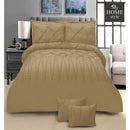 8 PC's Pintuck & Cross Pleated Duvet Set SC