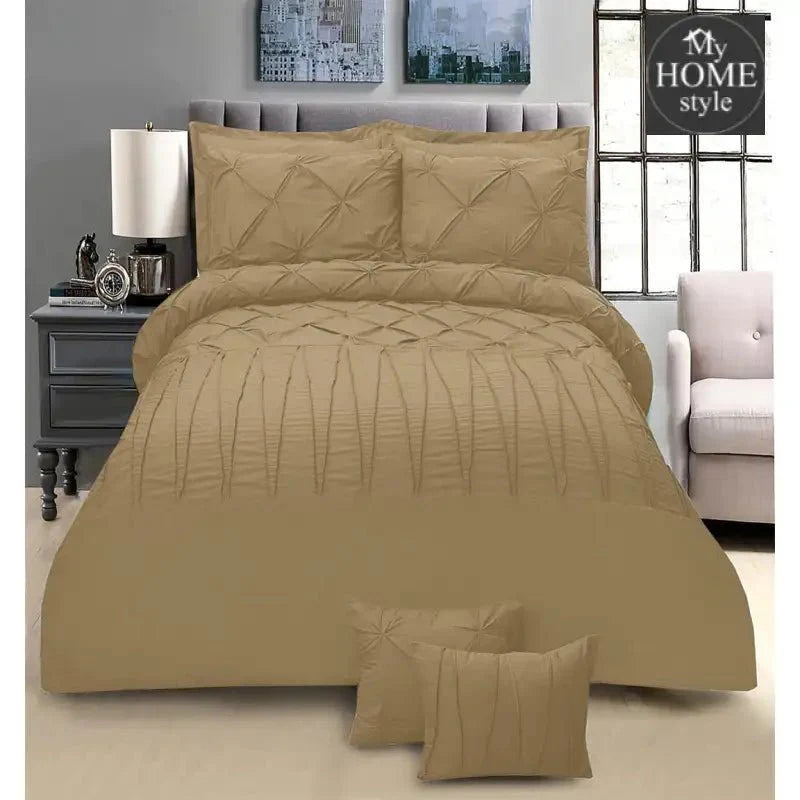 8 PC's Pintuck & Cross Pleated Duvet Set SC