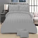 8 PC's Pintuck & Cross Pleated Duvet Set SC