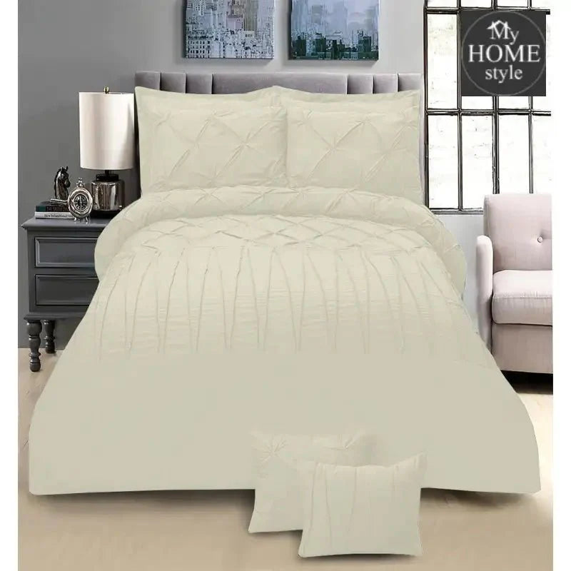 8 PC's Pintuck & Cross Pleated Duvet Set SC
