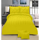 8 PC's Pintuck & Cross Pleated Duvet Set SC