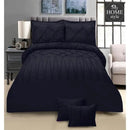 8 PC's Pintuck & Cross Pleated Duvet Set SC