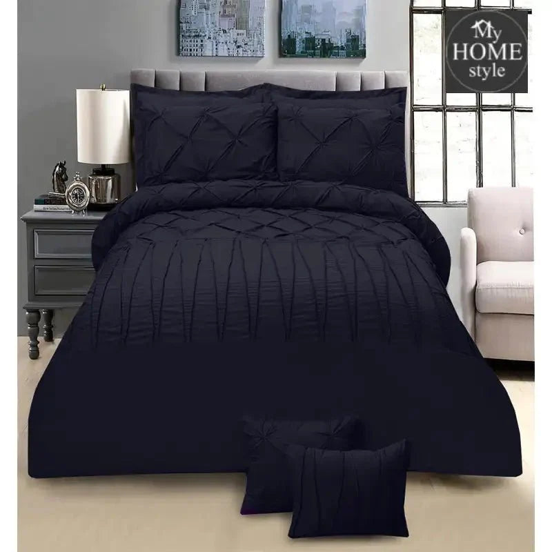 8 PC's Pintuck & Cross Pleated Duvet Set SC