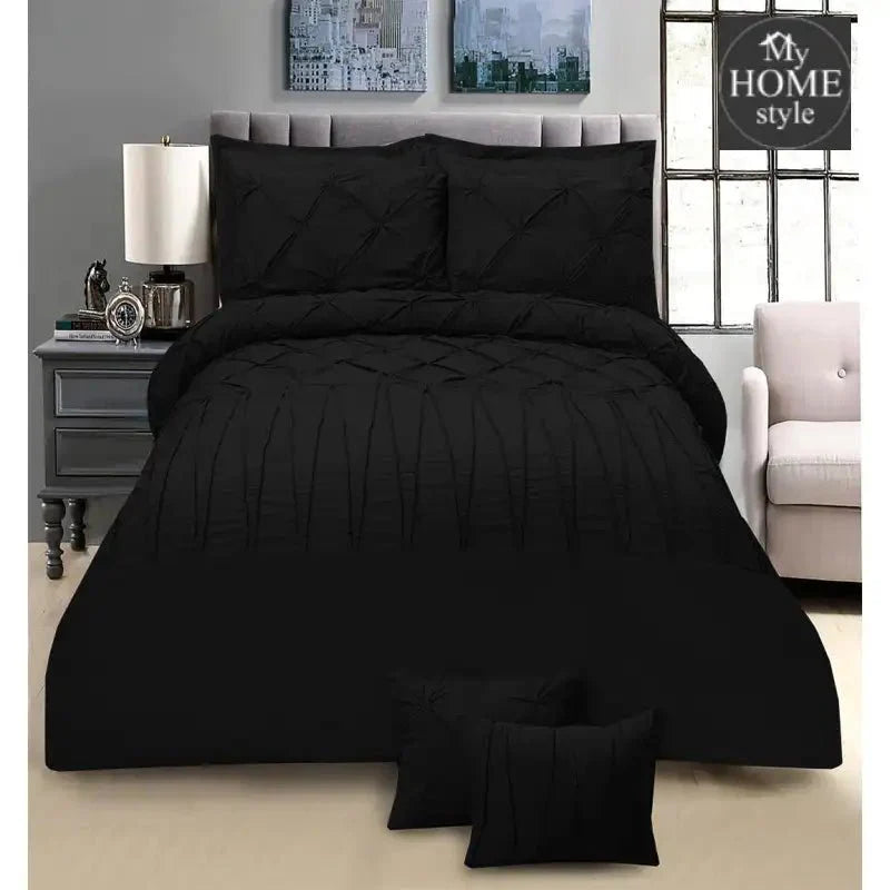 8 PC's Pintuck & Cross Pleated Duvet Set SC