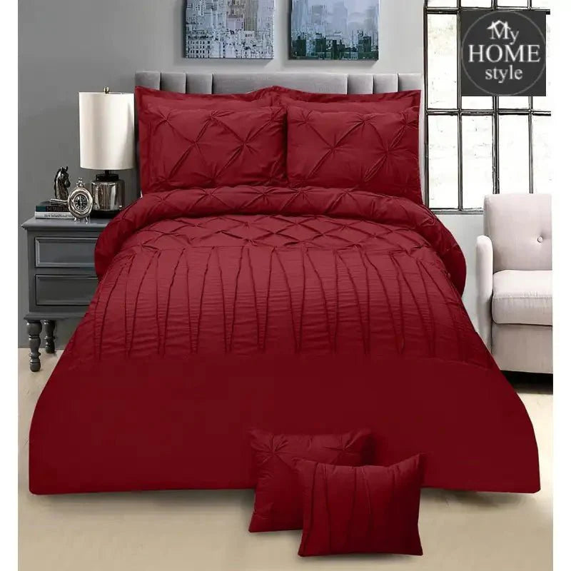 8 PC's Pintuck & Cross Pleated Duvet Set SC