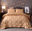8 Pcs Pintuck Diamond Duvet Set Beige SC