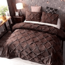 8 Pcs Pintuck Diamond Duvet Set Brown SC