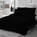 8 Pcs Pintuck Duvet Set With Pleats Black SC