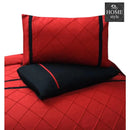 8 Pcs Red & Black Pinch Pleated Duvet Set SC