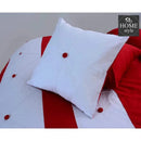 8 pcs Red & White Duvet Set