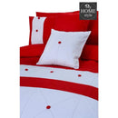 8 pcs Red & White Duvet Set