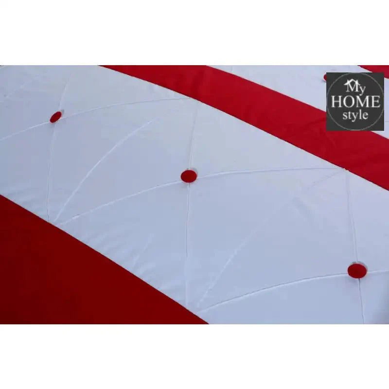 8 pcs Red & White Duvet Set