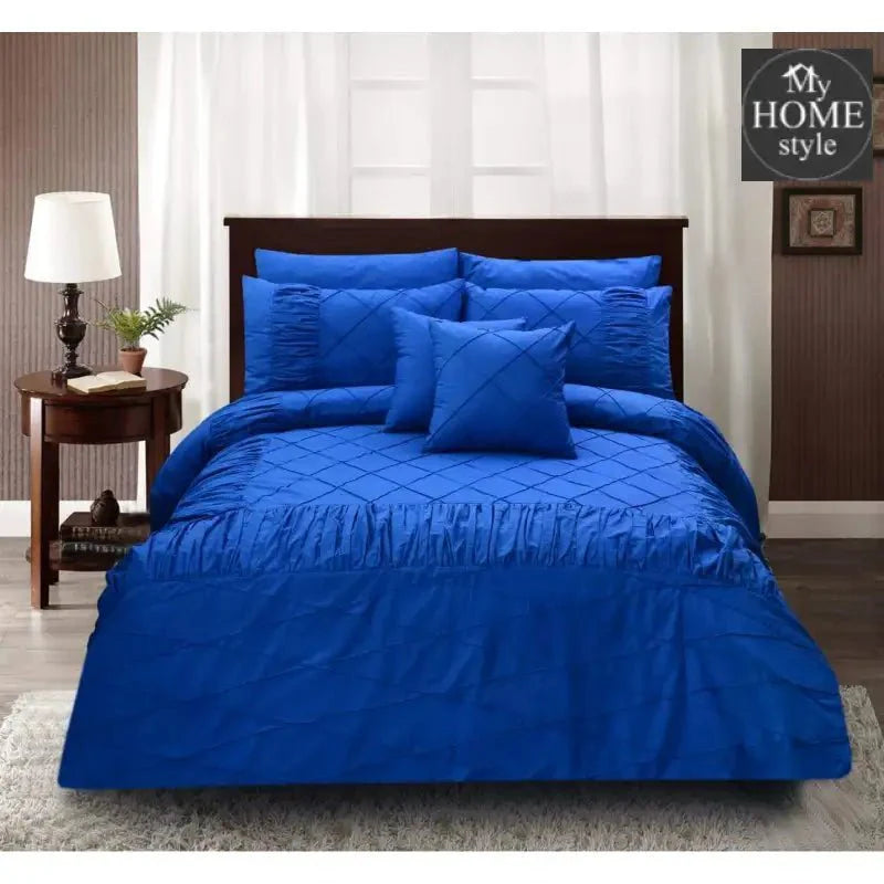8 PC's Ruffled & pleats Luxury Duvet Set