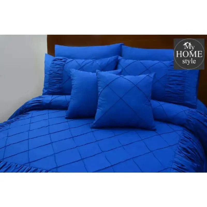 8 PC's Ruffled & pleats Luxury Duvet Set