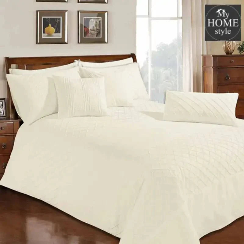 8 Pcs Sandy Pinch Pleated Duvet Set