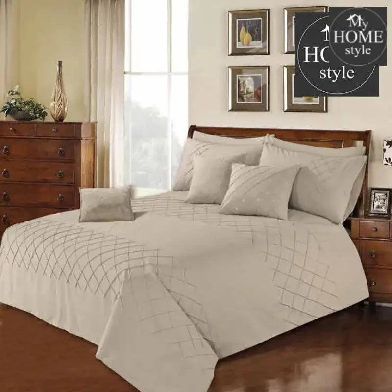 8 Pcs Sandy Pinch Pleated Duvet Set