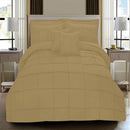 8 Pcs Square Pleated Duvet Set - Beige SC