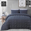 8 Pcs Square Pleated Duvet set Grey