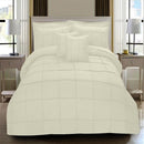 8 Pcs Square Pleated Duvet Set - Off White SC