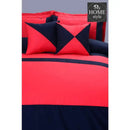 8 pcs Strips Duvet Set Red & Black