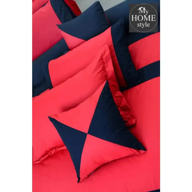 8 pcs Strips Duvet Set Red & Black