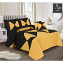 8 Pc's Twisted Duvet Set Yellow & Black