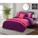 8 pcs Twisted Pleated Duvet Set SC