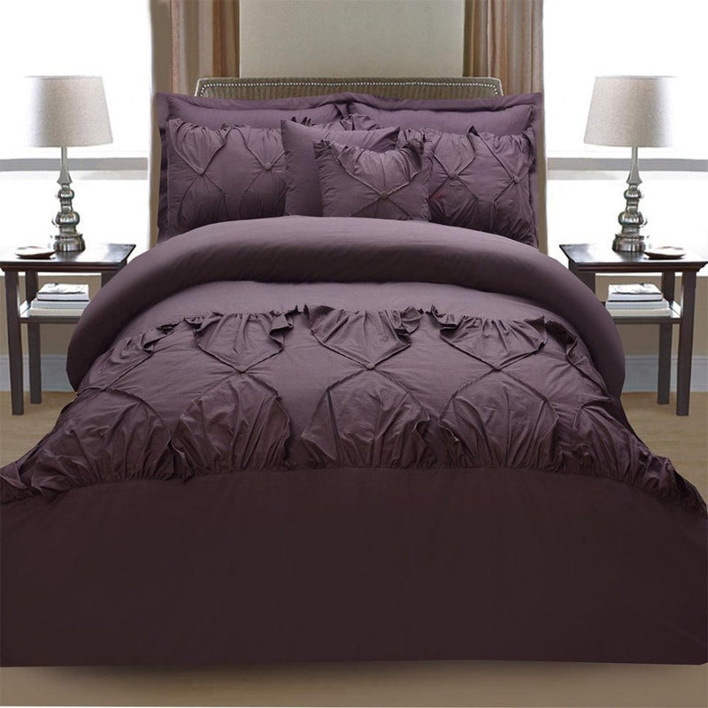 8pcs Duvet Cover Set - Burgundy SC